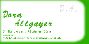 dora allgayer business card